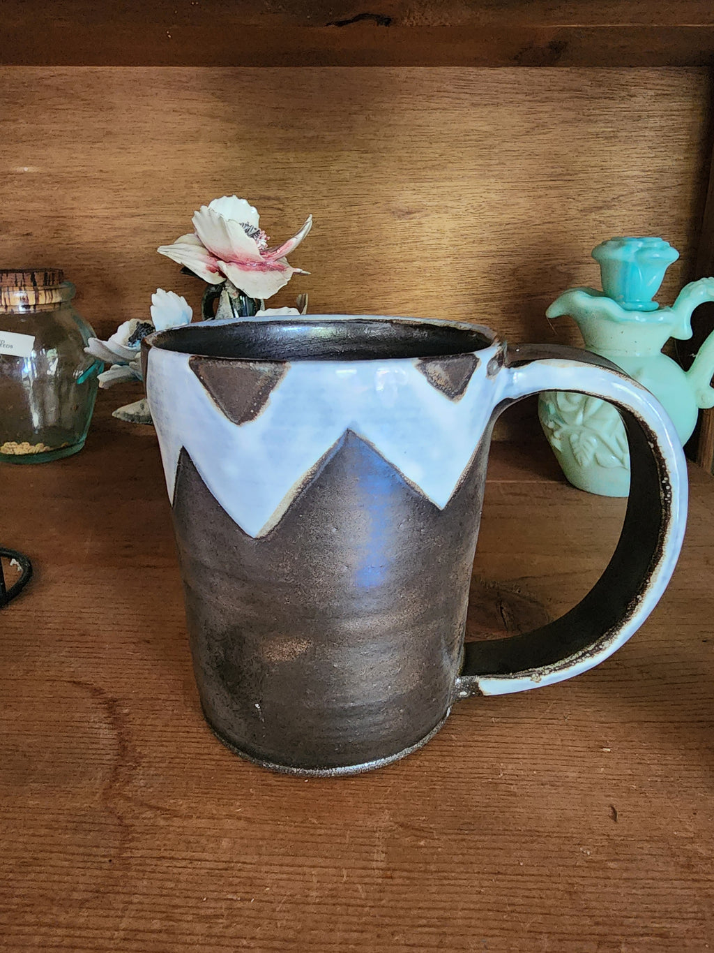 "Frosted Peeks" Ceramic Handmade Mug