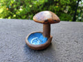 Deep blue mushroom ring dish